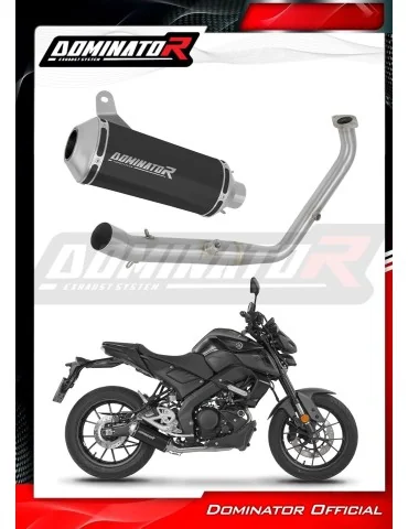 Ligne d'échappement complète inox Dominator OV G2 Noir pour Yamaha MT 125 Euro 5+ (2024-2026)