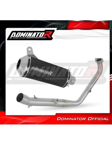 Ligne d'échappement complète inox Dominator OV G2 Noir pour Yamaha MT 125 Euro 5+ (2024-2026)