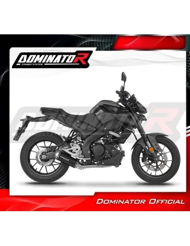 Ligne d'échappement complète inox Dominator OV G2 Noir pour Yamaha MT 125 Euro 5+ (2024-2026)