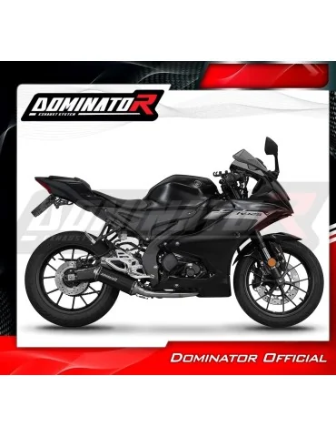 Ligne d'échappement complète inox Dominator OV G2 Noir pour Yamaha YZF R125 Euro 5 (2021-2024)
