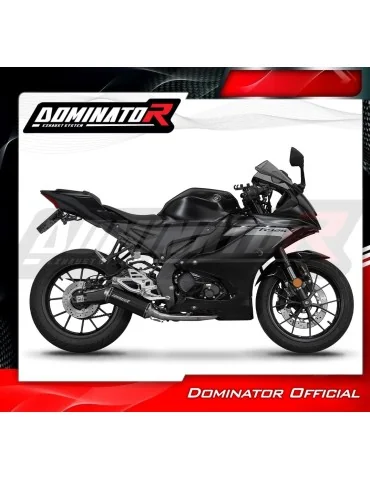 Ligne d'échappement complète inox Dominator OV G2 Noir pour Yamaha YZF R125 Euro 5+ (2024-2025)