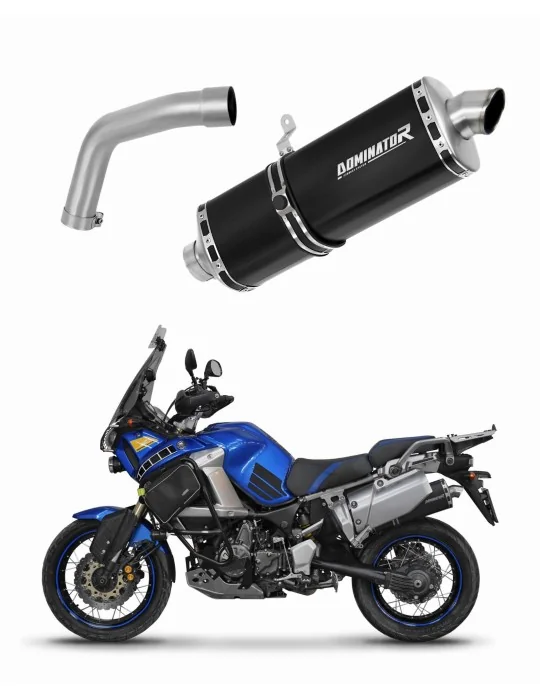 Silencieux slip-on Dominator P7 Noir pour Yamaha XT 1200Z Super Tenere (2010-2016)
