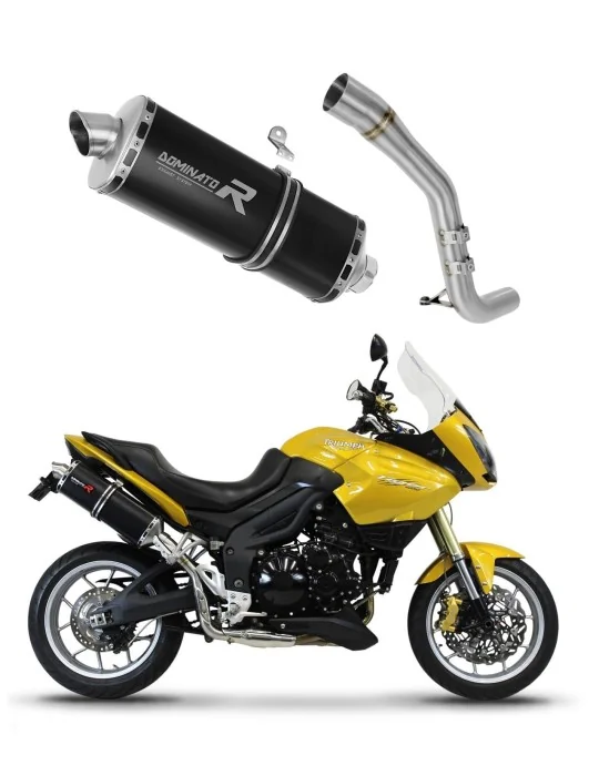 Silencieux slip-on Dominator P7 Noir pour Triumph Tiger 1050 (2006-2012)