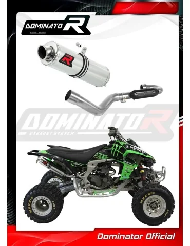 Ligne d'échappement complète inox Dominator GP1 pour Kawasaki KFX 450 (2008-2014)
