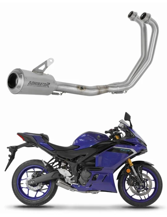 Ligne d'échappement complète inox Dominator GPS pour Yamaha YZF-R3 (2019-2024)