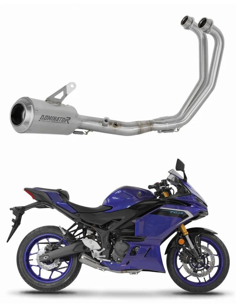Ligne d'échappement complète inox Dominator GPS pour Yamaha YZF-R3 (2025-2026)