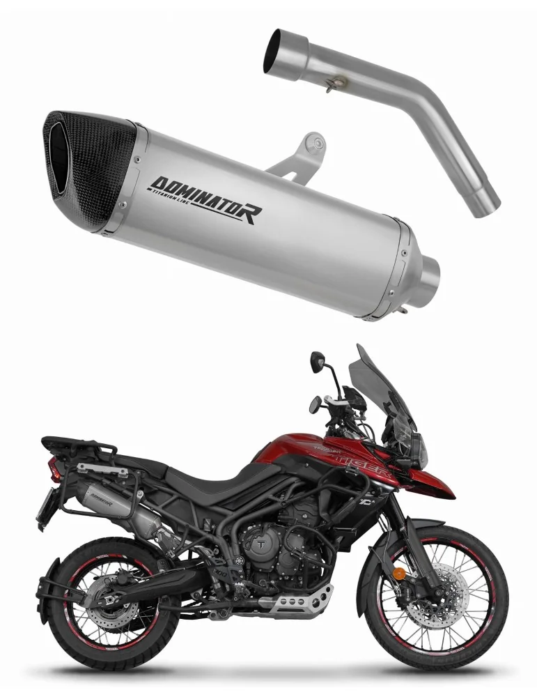 Silencieux slip-on Dominator HP6 Titane pour Triumph Tiger 800 XCA (2018-2020)