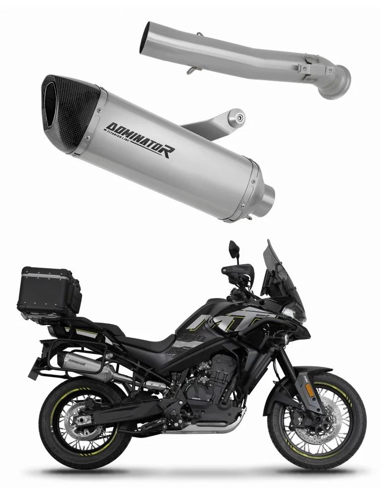 Silencieux slip-on Dominator HP6 Titane pour CF Moto 800 MT Explore / Sport / Touring (2022-2025)