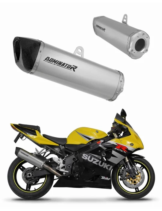 Silencieux bolt-on Dominator HP6 Titane pour Suzuki GSXR 750 K1-K5 (2001-2005)