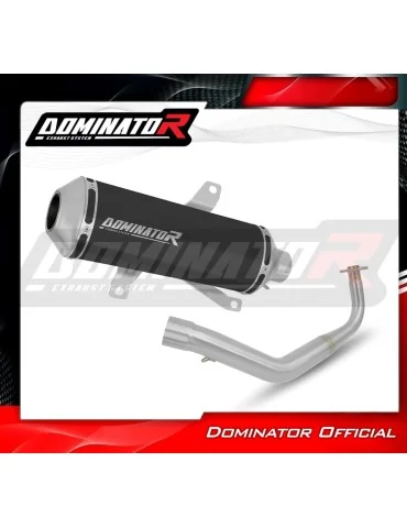 Ligne d'échappement complète inox Dominator OV G2 Noir pour Honda NSS 125 Forza (2017-2020)