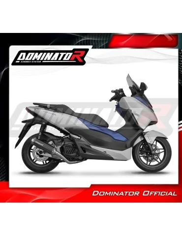Ligne d'échappement complète inox Dominator OV G2 Noir pour Honda NSS 125 Forza (2017-2020)