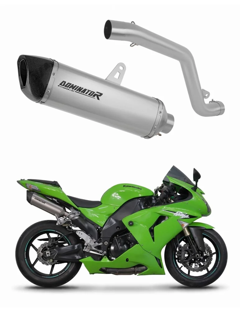 Silencieux slip-on Dominator HP6 Titane pour Kawasaki ZX10R (2006-2007) - réf. KA90DFT