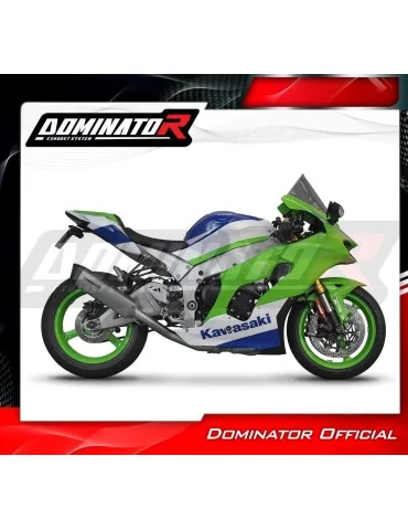 Silencieux slip-on Dominator HP6 Titane pour Kawasaki ZX10R / RR (2021-2025)