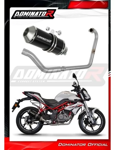 Ligne d'échappement complète inox Dominator OV G2 Noir pour Benelli BN 125 (2018-2023)