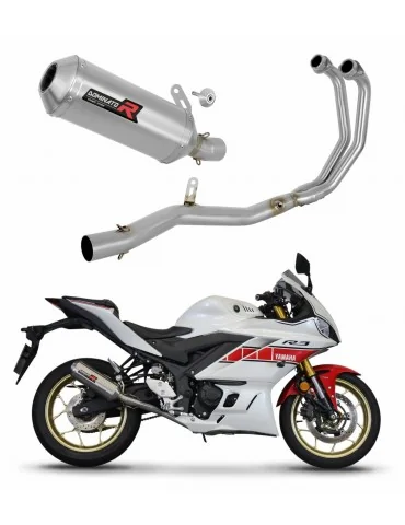 Ligne d'échappement complète inox Dominator OV G2 pour Yamaha YZF-R3 (2019-2024) - réf. YA147DA