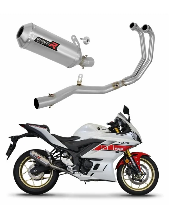 Ligne d'échappement complète inox Dominator OV G2 pour Yamaha YZF-R3 (2019-2024) - réf. YA147DA
