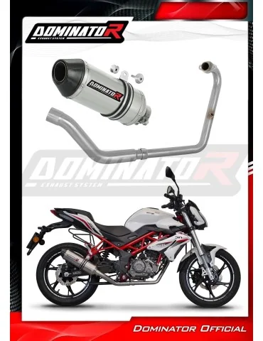Ligne d'échappement complète inox Dominator HP3 pour Benelli BN 125 (2018-2023)