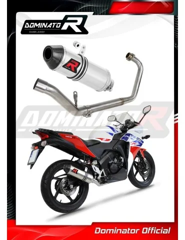 Ligne d'échappement complète inox Dominator HP3 pour Honda CBR 125 R (2011-2018)