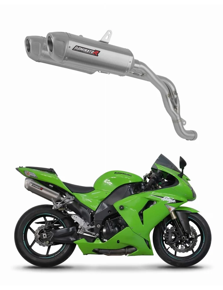 Silencieux slip-on Dominator S6 pour Kawasaki ZX10R (2006-2007) - réf. KA089DS6SAT