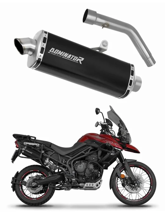 Silencieux slip-on Dominator P7 Noir pour Triumph Tiger 800 XCA (2018-2020)