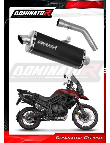Silencieux slip-on Dominator P7 Noir pour Triumph Tiger 800 XCA (2018-2020)