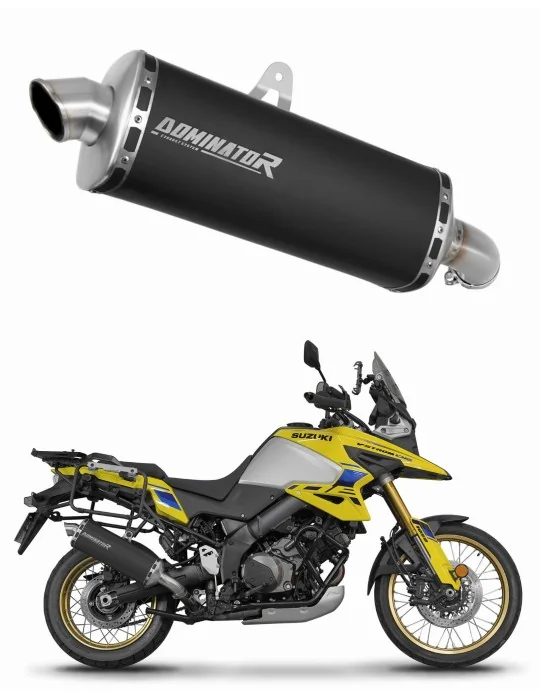 Silencieux slip-on Dominator P7 Noir pour Suzuki V-Strom 1050 DE (2023-2025)