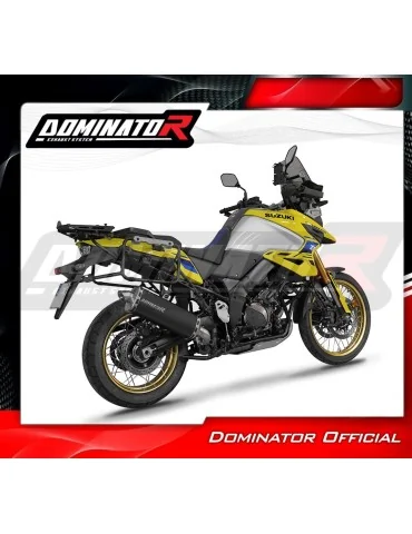 Silencieux slip-on Dominator P7 Noir pour Suzuki V-Strom 1050 DE (2023-2025)