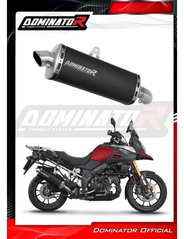 Silencieux slip-on Dominator P7 Noir pour Suzuki DL 1000 V-Strom (2017-2020)