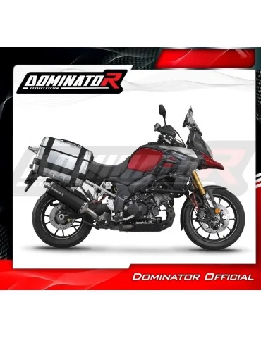 Silencieux slip-on Dominator P7 Noir pour Suzuki DL 1000 V-Strom (2014-2016)