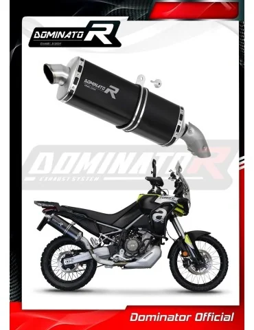 Silencieux slip-on Dominator P7 Noir pour Aprilia Tuareg 660 (2021-2023)