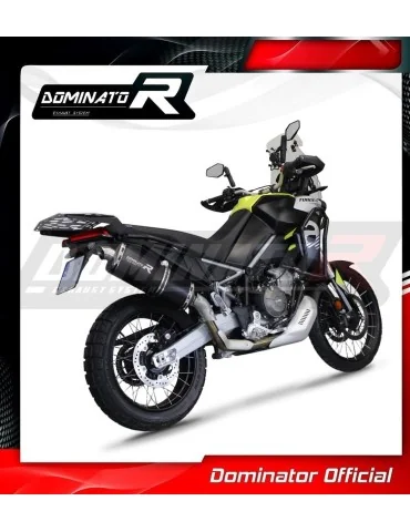 Silencieux slip-on Dominator P7 Noir pour Aprilia Tuareg 660 (2021-2023)