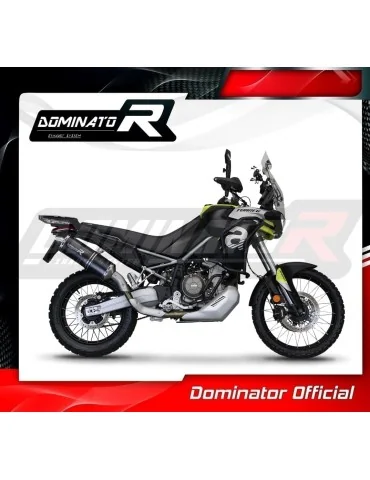 Silencieux slip-on Dominator P7 Noir pour Aprilia Tuareg 660 (2021-2023)