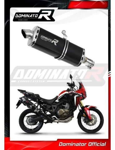 Silencieux slip-on Dominator P7 Noir pour Honda CRF 1000L Africa Twin (2016-2019)