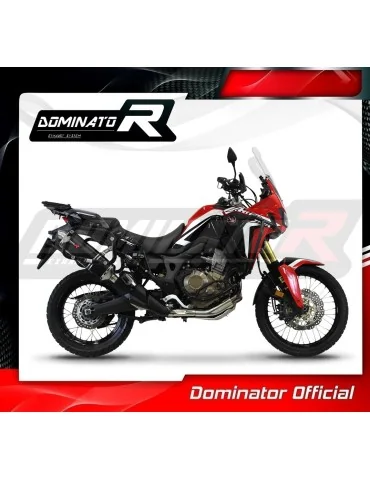 Silencieux slip-on Dominator P7 Noir pour Honda CRF 1000L Africa Twin (2016-2019)