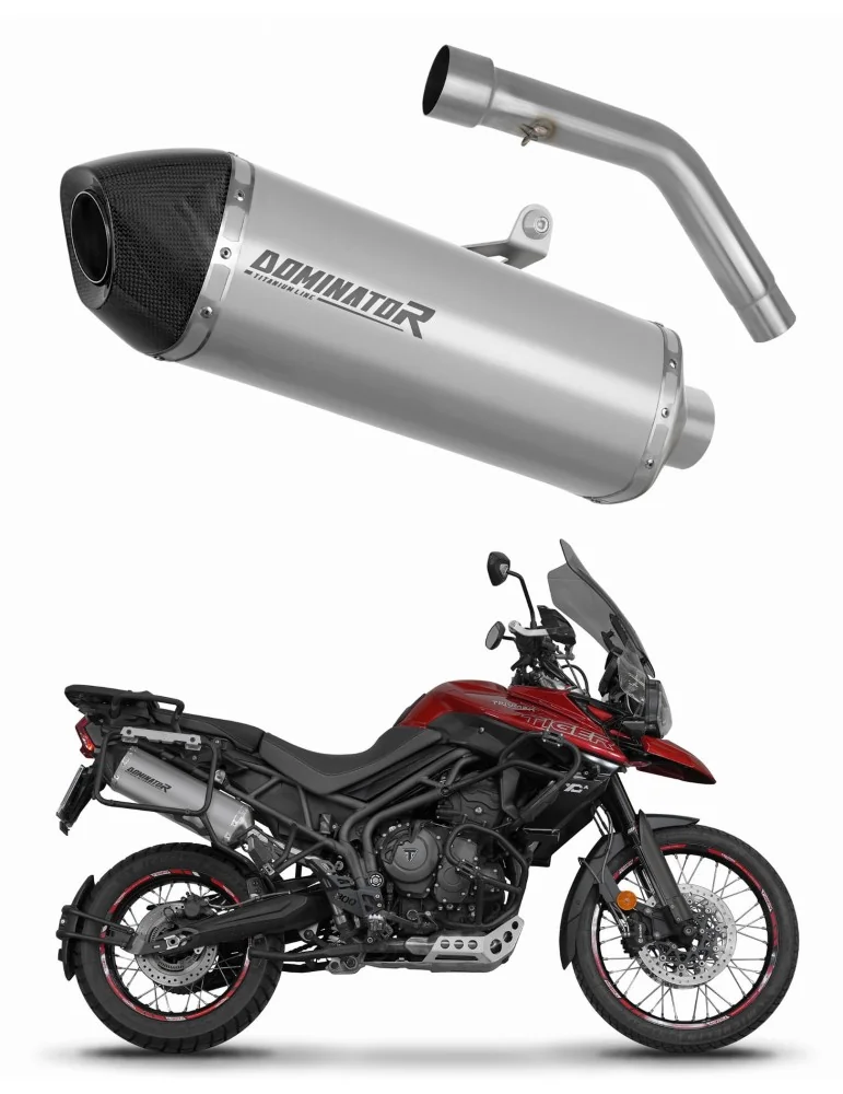 Silencieux slip-on Dominator HP7 Titane pour Triumph Tiger 800 XCA (2018-2020)