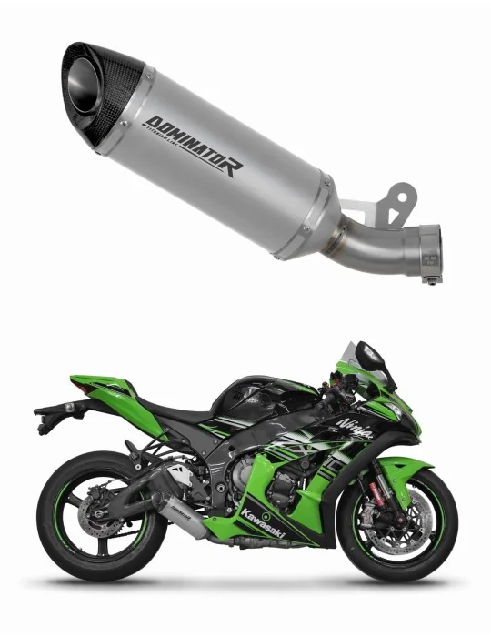 Silencieux slip-on Dominator HP8 Titane pour Kawasaki ZX10R (2016-2020)
