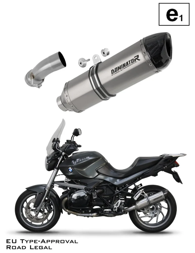 Silencieux slip-on homologué Dominator HP1 Titane pour BMW R1200R (2010-2014)