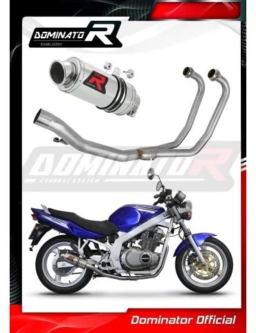 Ligne d'échappement complète inox Dominator GP1 pour Suzuki GS 500F (2004-2014)