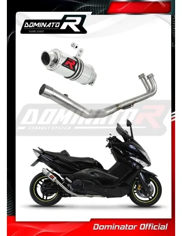 Ligne d'échappement complète inox Dominator GP1 pour Yamaha T-max 500 (2008-2011)
