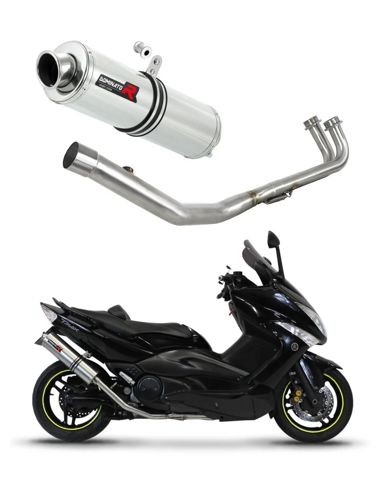 Ligne d'échappement complète inox Dominator ST pour Yamaha T-max 500 (2008-2011)