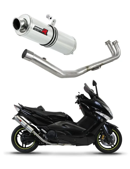 Ligne d'échappement complète inox Dominator ST pour Yamaha T-max 500 (2008-2011)