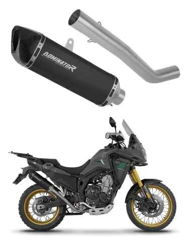 Silencieux slip-on Dominator HP6 Noir pour Rieju Aventura 500 (2023-2026)