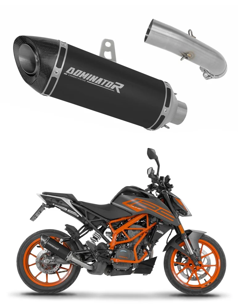 Silencieux slip-on Dominator HP8 Noir pour KTM 125 Duke (2021-2023)