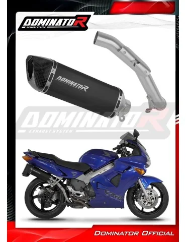 Silencieux slip-on Dominator HP6 Noir pour Honda VFR 800 Fi (1998-2001)