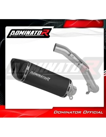 Silencieux slip-on Dominator HP6 Noir pour Honda VFR 800 Fi (1998-2001)