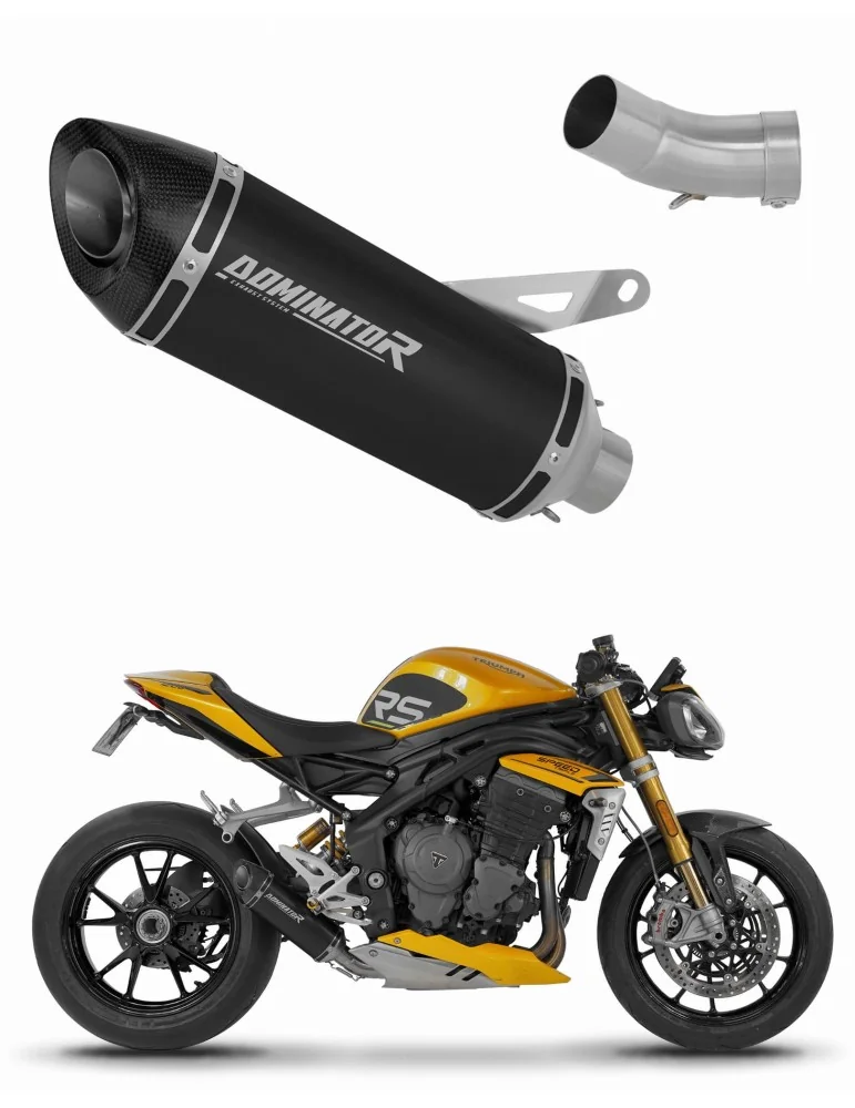 Silencieux slip-on Dominator HP8 Noir pour Triumph Speed Triple 1200 RS / RR (2021-2024)