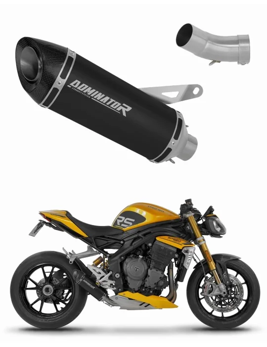 Silencieux slip-on Dominator HP8 Noir pour Triumph Speed Triple 1200 RS / RR (2021-2024)