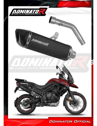 Silencieux slip-on Dominator HP6 Noir pour Triumph Tiger 800 XCA (2018-2020)