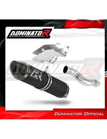Silencieux slip-on Dominator HP2 Noir pour Kawasaki ZX6R 636 (2007-2008)
