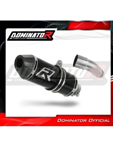 Silencieux slip-on Dominator HP3 Noir pour Kawasaki Ninja 125 Z125 (2019-2023)